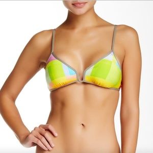 NWT Trina Turk Women's Yellow Crystal Cove Bikini Top [SZ 4‎ ]